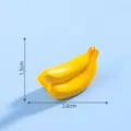 Miniatura Figura de Plátano de Resina, Accesorio DIY Fruta Amarilla Decoración 1ud - 11# Tres plátanos