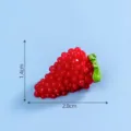 Mini resina fruta roja uva adorno accesorio DIY, 1.4x2.8cm bonito miniatura decoracion. - 44# Uvas rojas