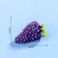 Mini uva morada de resina micro paisaje accesorio DIY 1.4x2.8cm bonito adorno decoro - 45# Uvas moradas