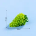 Mini abalorio de uva de resina DIY fruta miniatura micro paisaje decoracion 2.8cm - 46# Uvas verdes