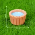 Miniature cuve en bois bassin de poupee DIY ornement micro paysage decor 1.1x1.7cm - 9# Bassin d'eau