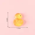 Glitter resin yellow duck flatback charm for DIY phone case craft and mini landscape decor. - 2# Yellow Duck