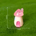 Mini leuchtendes Pilzhaus Ornament Mikro Landschaft Gartenbau DIY Deko Zubehör 3.6cm - 4# Rosenrotes Pilzhaus