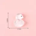 Cute mini resin duck DIY phone case charm, translucent glossy micro landscape accessory. - 3# White Duck