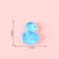 Blue resin duck flatback charm for DIY phone case, cute miniature ornament, 2.2x1.7cm. - 4# Blue Duck
