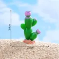 Mini Figurine Cactus Desert Sukkulente Ornement Decoration Miniature Vert Violet - 7# Cactus à fleurs rose foncé