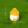 Mini luminosa casa funghi resina giallo alto bianco base micro paesaggio decorazione - #6 casa fungo rotonda gialla
