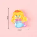 Colorful resin mermaid cabochon charm for cute DIY phone case decoration, 3.5x2.6cm. - 5# Large Short-Haired Mermaid