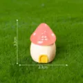 Mini statuetta di casa di funghi in resina per giardinaggio micropaesaggio DIY 3.2cm - #7 casa fungo rotonda rosa