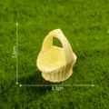 Miniature yellow woven basket micro landscape DIY decoration small ornament 3.8x3.5cm - Yellow Small Bamboo Basket