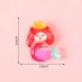 Colorful resin mermaid flatback cabochon, 3.4x2.6cm DIY phone case charm decoration. - 6# Large Long-Haired Mermaid