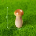 Μίνι ειδώλιο μανιτάρι τεχνητό φυτό ρητίνη DIY στολίδι μικροτοπίο καφέ 3cm - 4# Μανιτάρι πλευρώτους του ερυγγίου