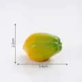 Miniatura Figura de Fruta de Resina DIY Decoración Simulación Papaya Pequeño Adorno - Papaya