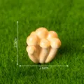 Mini ornement de champignon en resine jaune, jouet artisanal miniature pour micro pays - 6# Shimeji brun
