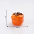Mini ornamento di cachi in resina DIY miniatura frutta decorazione micro paesaggio carino. - Caco Tondo