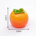 Mini adorno de caqui de resina lindo bricolaje micro paisaje decoración miniatura fruta - Persimón Plano