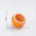 Mini resina fruta cortada adorno simulación accesorio DIY 2.5x2.9cm micro paisaje decoración - Fruta de la Pasión Dorada Pelada