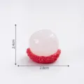 Estatuilla en miniatura de litchi de resina bricolaje lindo adorno de micro paisaje - Lichi medio pelado