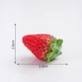 Mini figura de fresa de resina, linda decoración de fruta de simulación para manualidades DIY. - Fresa Roja Grande