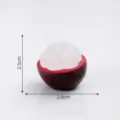 Figura de lichi de resina en miniatura fruta realista lindo accesorio de decoración de micro paisaje. - Mangostán pelado a la mitad
