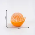 Linda mini naranja auto decoracion detalle, creativa resina mandarina escritorio 2.5cm - Naranja Pelada a la Mitad