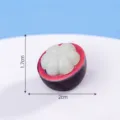 Miniatura realista estatuilla de mangosteen de resina para decoración de pastel DIY - Mangostán