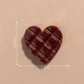 Herz Schokolade Harz Cabochon DIY Handyhülle Zubehör braune Basteldekoration 2.1cm - 2# Herz-Schokolade