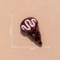 Schokolade Eiswaffel Harz Cabochon DIY Anhänger für Handyhülle Dekoration 2.6cm - 3# Eiscreme-Schokolade