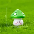 Carina statuetta di fungo verde per decorazione micro paesaggio di muschio e soprammobile. - Verde