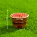 Miniature barbecue grill resin ornament micro landscape DIY cute decor brown model - No. 1 Stove