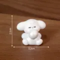 Miniature figurine chien blanc bulle savon micro paysage accessoire deco maison poupée. - Style Assis / Chiots à bulles, 6 styles