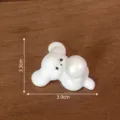 Miniature figurine de chien blanc en résine avec perle pour décoration de micro paysage. - N° 3 posture de sommeil / Chiots à bulles, 6 styles
