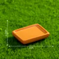 Miniature orange rectangular tray moss micro landscape DIY decoration accessory miniature props. - Tray No. 2