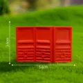 Kleine rote Faltwand Mikro Landschaft Ornament DIY Mini Moos Garten Zubehör 5.6x3.6cm - Nr. 6 Paravent