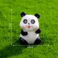 Süße Panda Figur Miniaturen Moos Landschaft DIY Dekoration Desktop Ornament Panda Spielzeug - Nr. 7 Sitzend