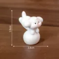 Mini mignon chien blanc miniature figurine décoration de bureau micro paysage ornement - Posture de marche n° 5 / Chiots à bulles, 6 styles