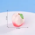 Miniatur Harz Pfirsich Figur Simulation Frucht Modell für DIY Handwerk Mikro Landschaft. - Pfirsich