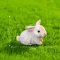 Miniatur Kunstharz weißes Kaninchen Figur, süßes Mikro-Landschaft Tier Ornament Variante. - Kleiner Hase Nr. 5