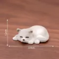 Miniature sleeping animal figurine resin craft desktop ornament DIY micro landscape decor - Sleeping Animals - 10 Styles / No.4 Grey