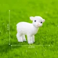 Kleine weiße Lamm-Figur, süße Tier-Miniatur für Mikro-Landschaft DIY Dekoration, 2.2cm. - Kleines Lamm Nr. 6