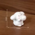 Mini figurine chien blanc bulle ornement de bureau maison de poupée accessoire DIY 3.2cm - N° 2 soufflant des bulles / Chiots à bulles, 6 styles