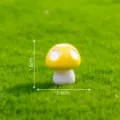 Miniatur gelbe Pilz Figur fuer Moos Landschaft DIY Garten Dekoration 1.6cm 1.4cm - Nr. 1 Groß Fünfpunkts-Gelb