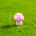 Miniatur rosa Pilz Figur, süßes Harz Ornament für Mikrolandschaft, Größe 1,6x1,4cm. - Nr. 2 Groß Fünfpunkts-Rosa