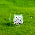 Mini Lumineuze Uil Beeldje Hars Micro Landschap DIY Tuin Decor Groene Variant - Nr. 3 groene uil