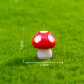 Mini fungo rosso in resina per giardino fatato micro paesaggio decorazione fai da te. - No. 5 grande rosso a cinque punte