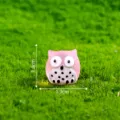 Mini rosa Harz Eule Miniatur Figur für Feengarten Mikro Landschaft DIY Dekoration. - Nr. 2 rosa Eule