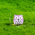 Mini leuchtende Eule Harz Figur Mikro Landschaft DIY Garten Dekor Ornament 1.8x1.9cm - Nr. 6 lila Eule