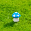 Kleine blaue Deko Pilz Figur aus Kunstharz fuer Moos Mikrolandschaft Garten Miniatur DIY. - Blau