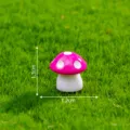 Mini figura di fungo in resina muschio micro paesaggio giardinaggio fai da te decorazione ornamento - N. 12 medio sei punti rosa rosso