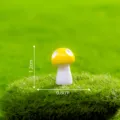 Mini statuetta fungo giallo, grazioso ornamento micro paesaggio in resina per decoro giardino. - N. 22 piccolo 3 punti giallo